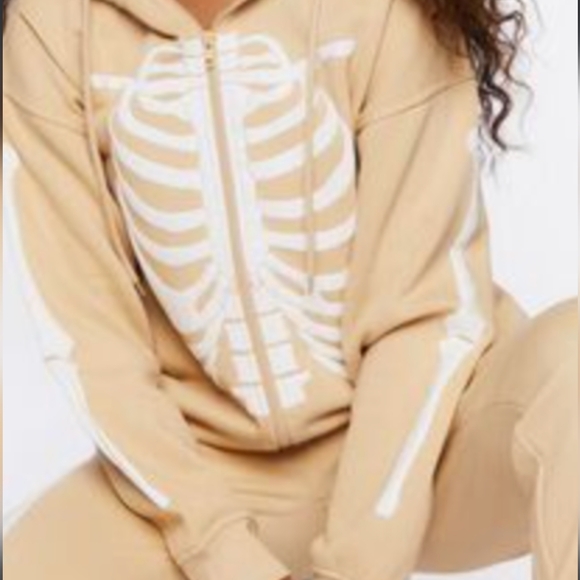 A6 Skeleton Zip-Up Hoodie Size Medium NWT - Picture 3 of 6